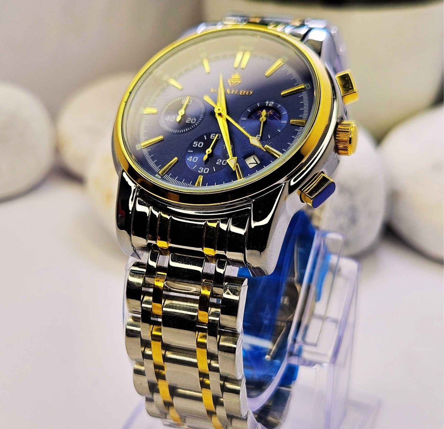 Maixiluo Men's Luxury Stainless Steel Chronograph Watch