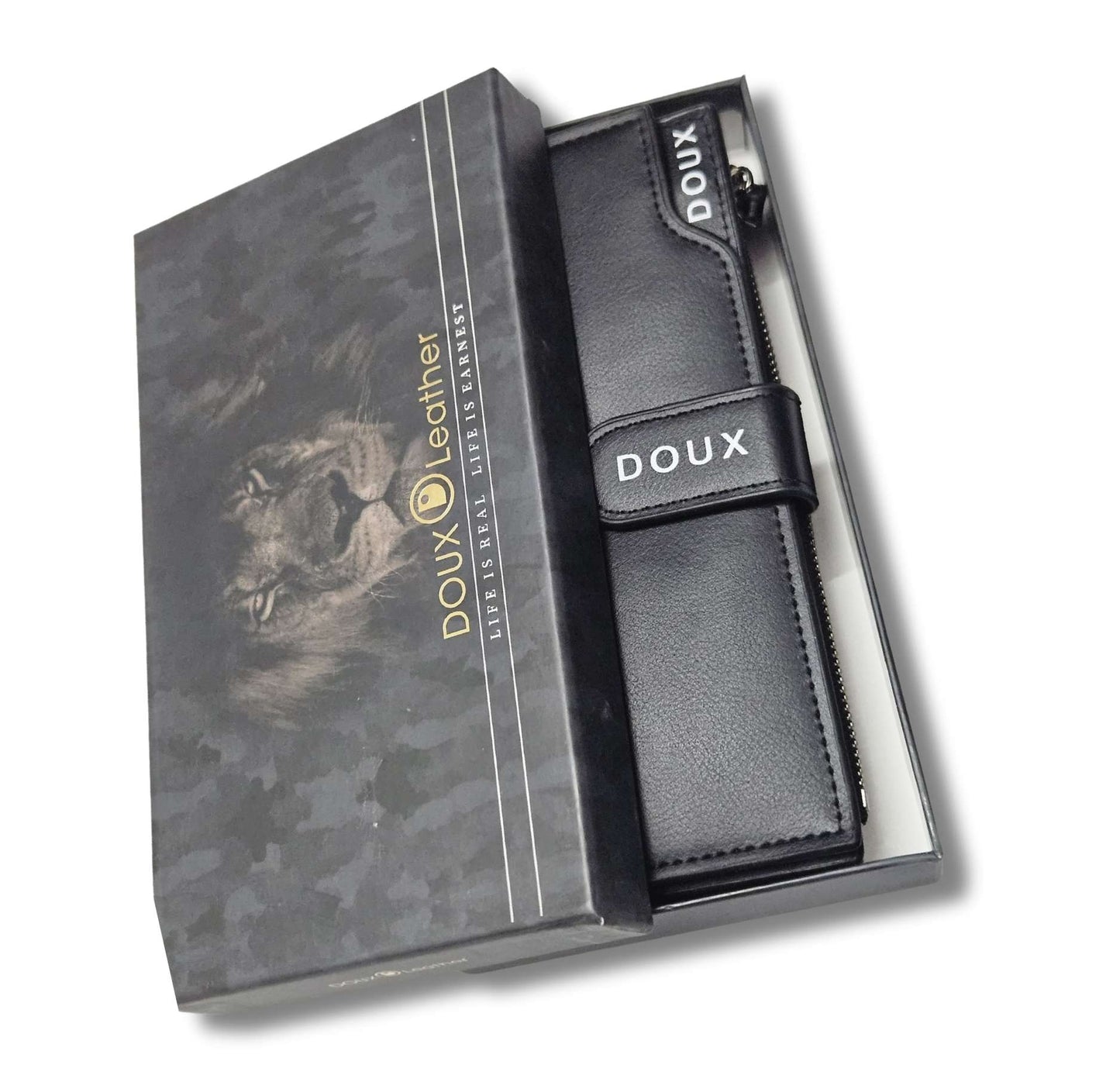 DOUX High Quality Leather Long Wallet Luxury-Edition