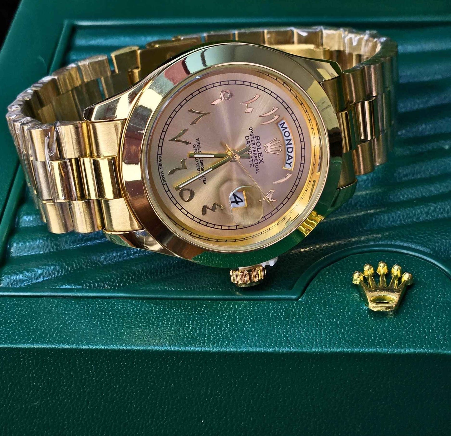 Premium Quality RLX Arabic Dial Date & Day Watch Limited Edition