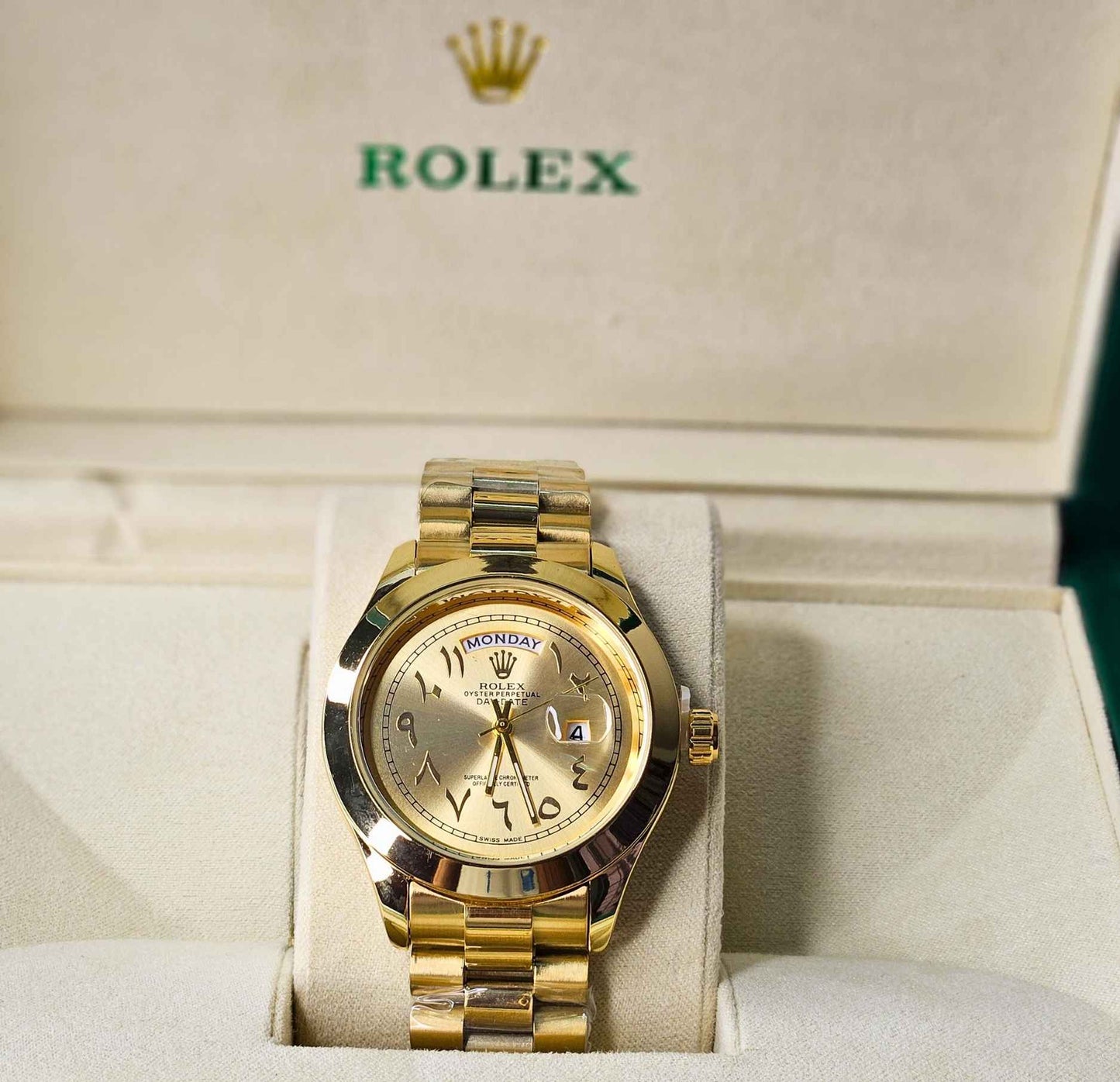 Premium Quality RLX Arabic Dial Date & Day Watch Limited Edition
