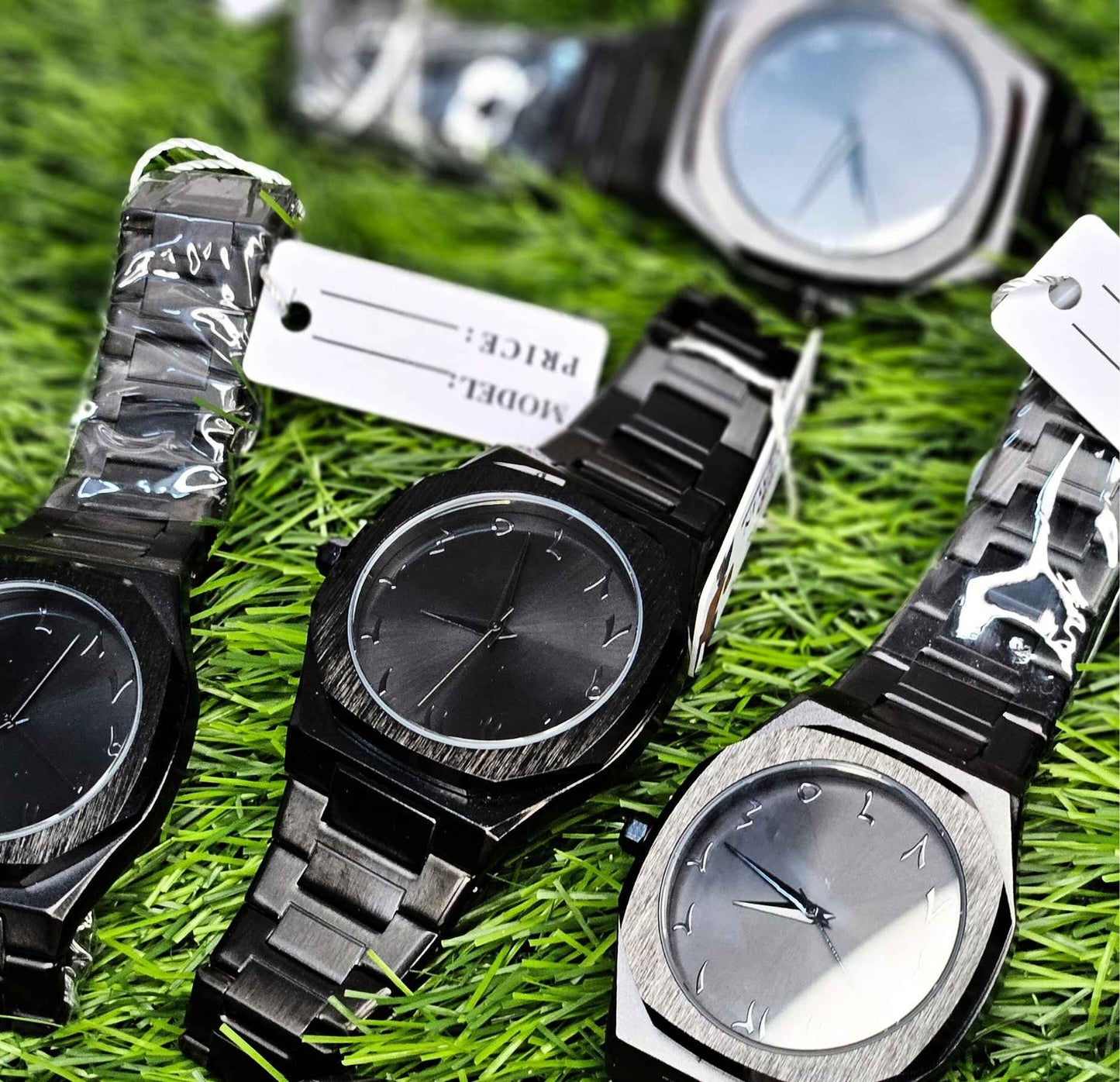 Premium Quality Black Arabic Aura Watch – Stainless Steel Edition