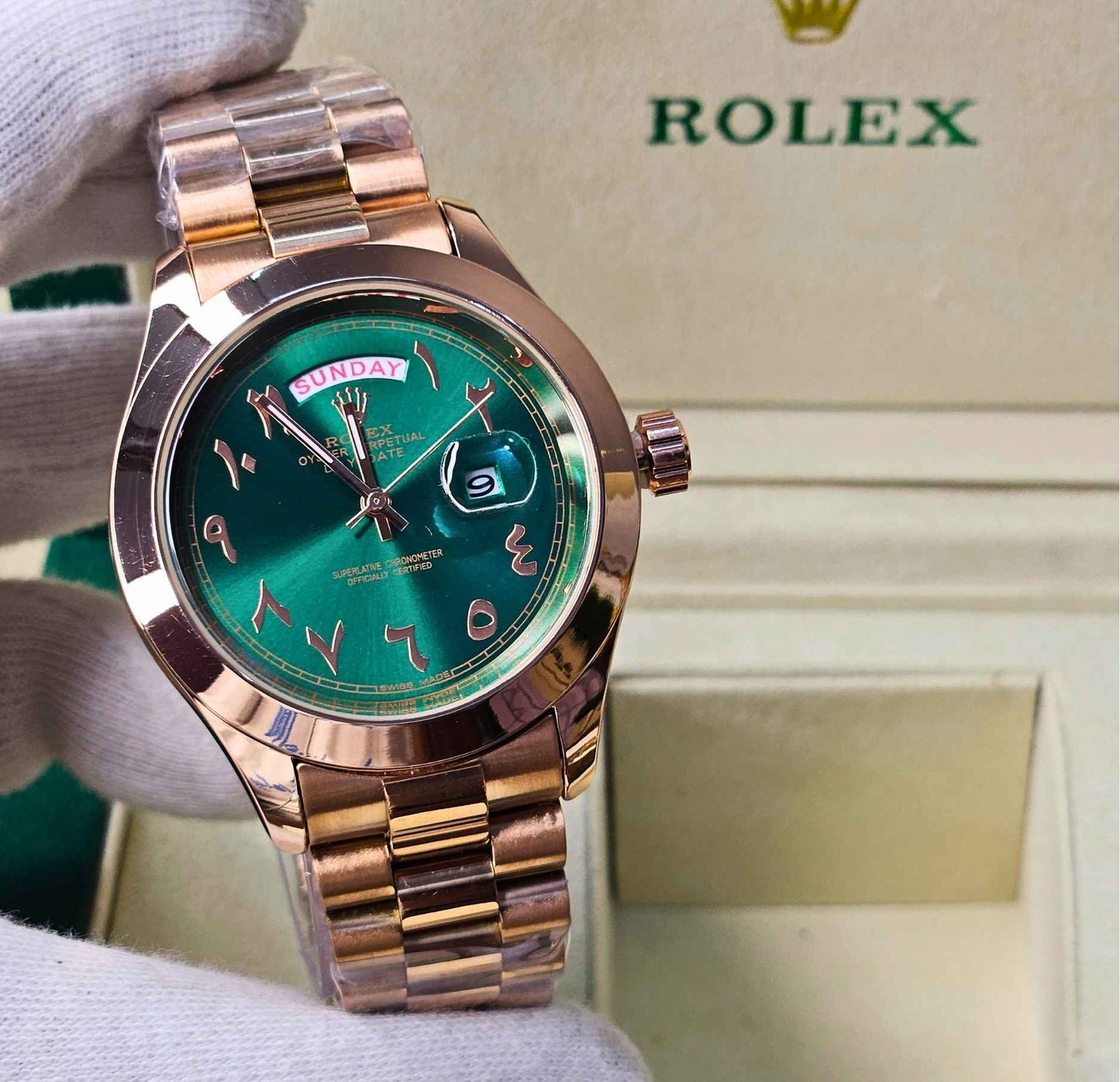 Premium Quality RLX Arabic Dial Date & Day Watch Limited Edition