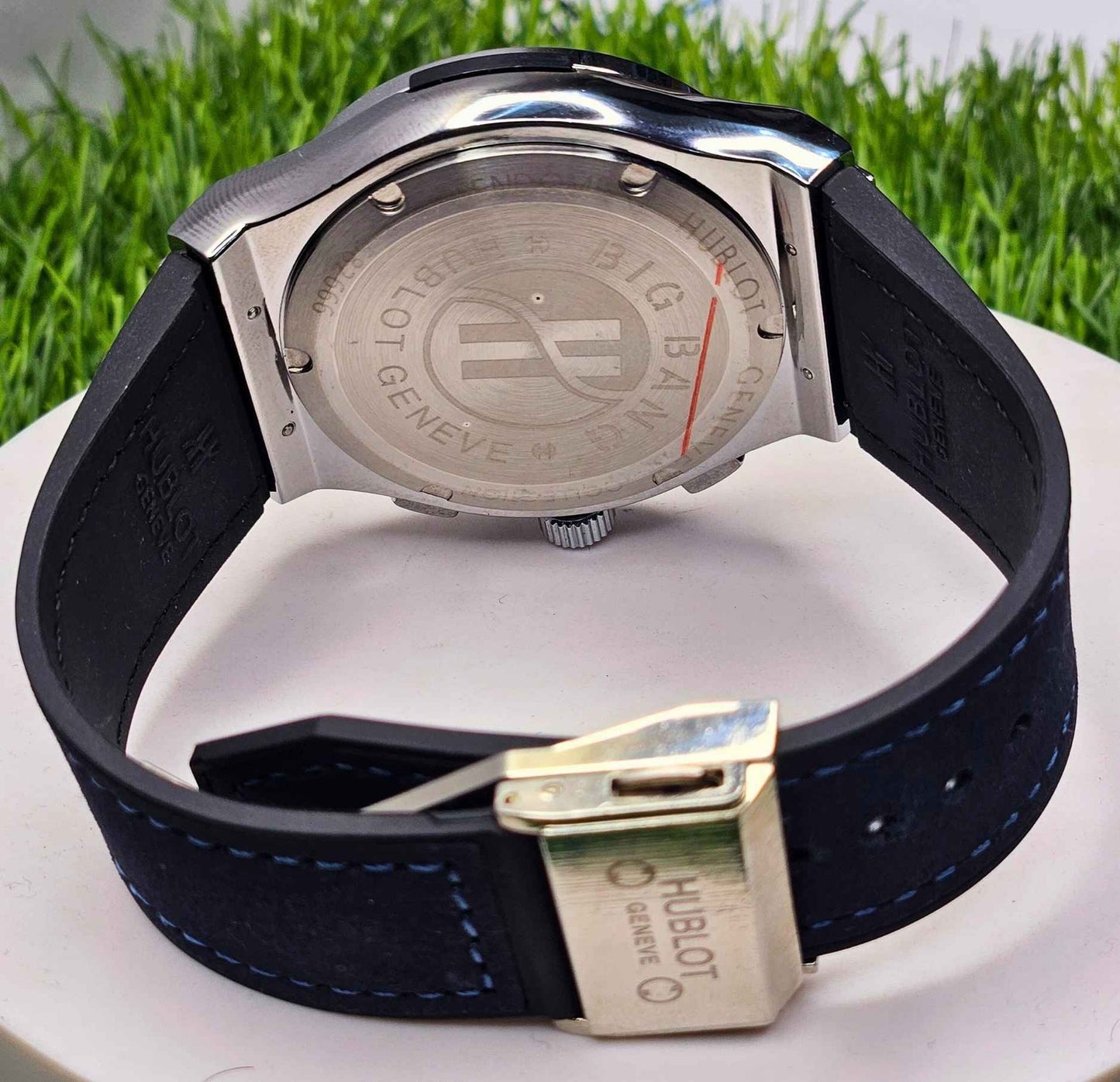 Hublot Geneve Swiss Quartz Chronograph Branded Luxury Watch