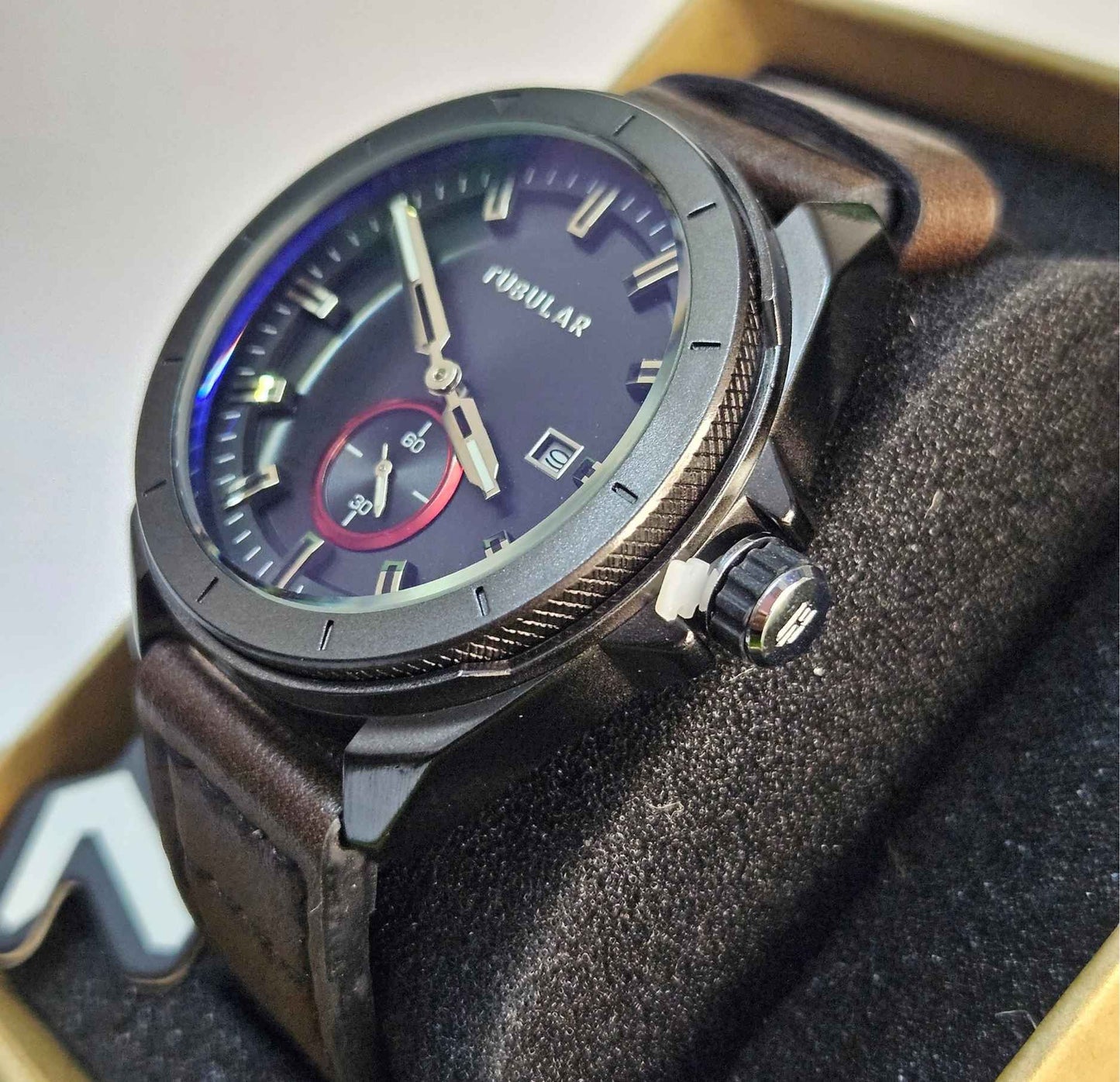 Tubular TB-849721 Branded Luxury Watch with Sub-Second Display