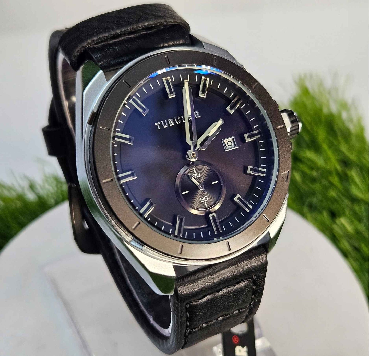 Tubular TB-849721 Branded Luxury Watch with Sub-Second Display Black-Edition