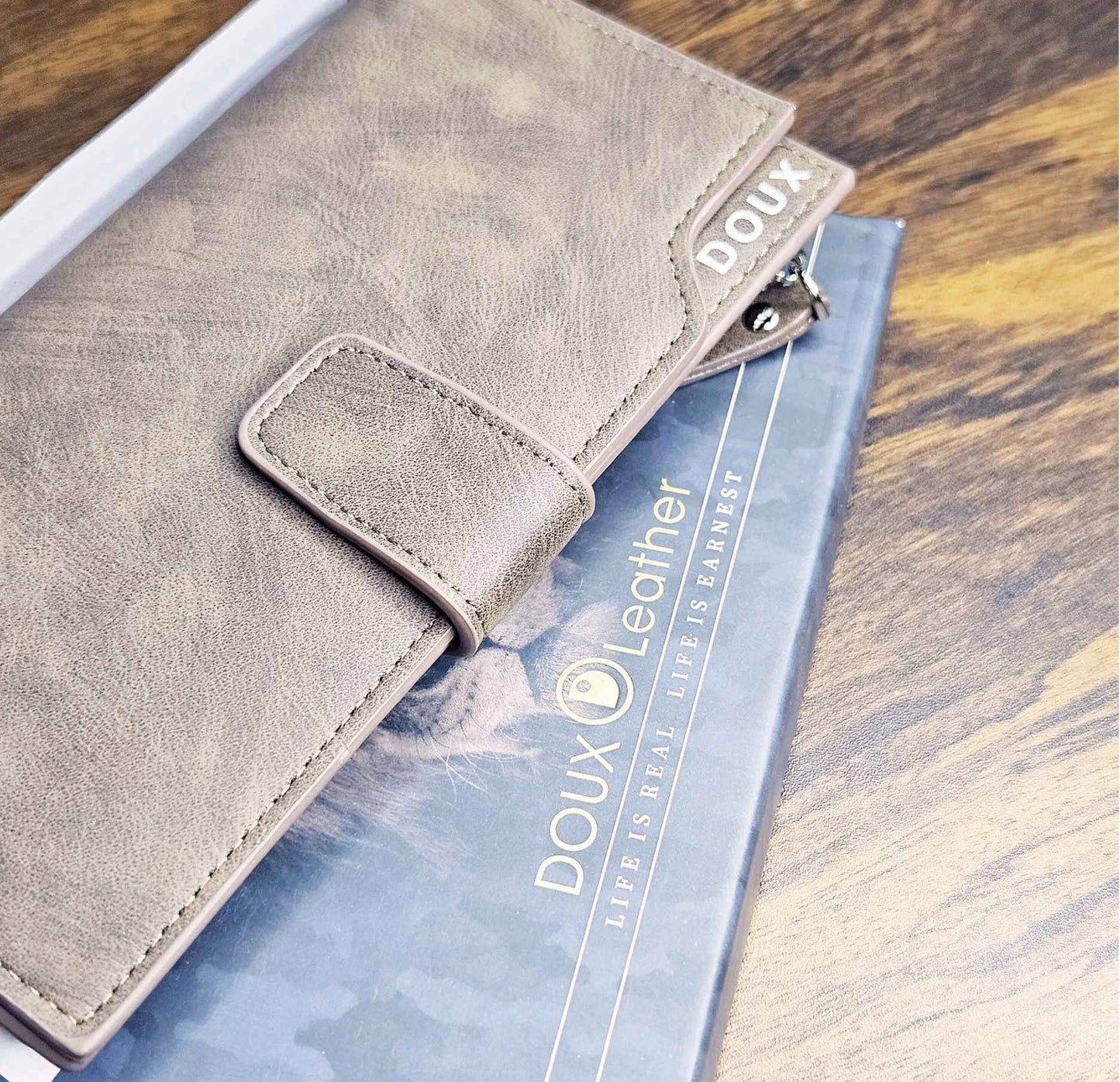 DOUX High Quality Leather Long Wallet Luxury-Edition