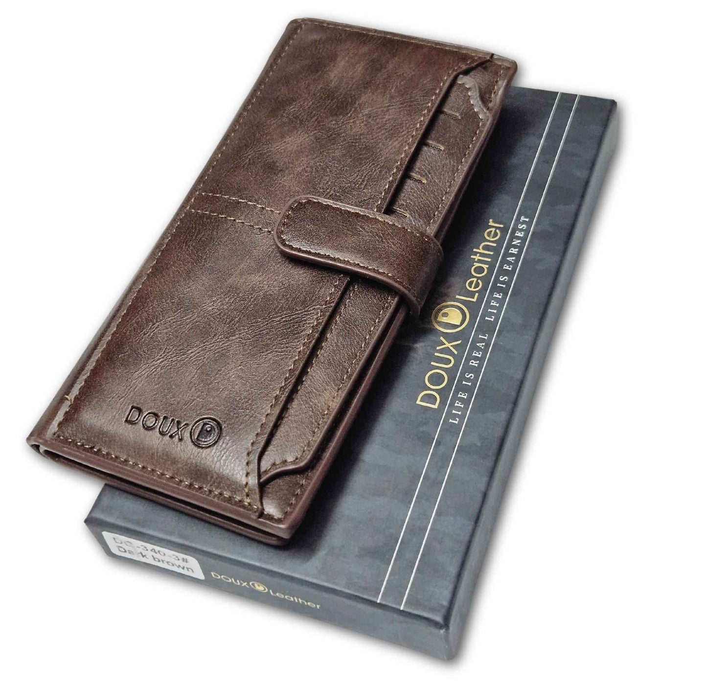 DOUX High Quality Leather Long Wallet Luxury-Edition