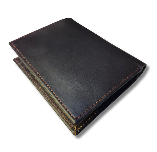 Premium Quality Men’s Executive Slim Leather Wallet - Coffee Brown