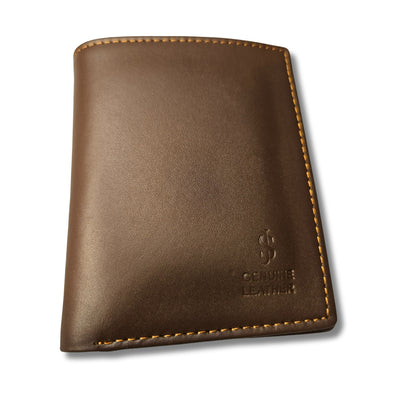 Men’s Executive Slim Brown High-Quality Leather Wallet