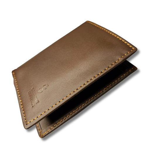 Men’s Executive Slim Brown High-Quality Leather Wallet
