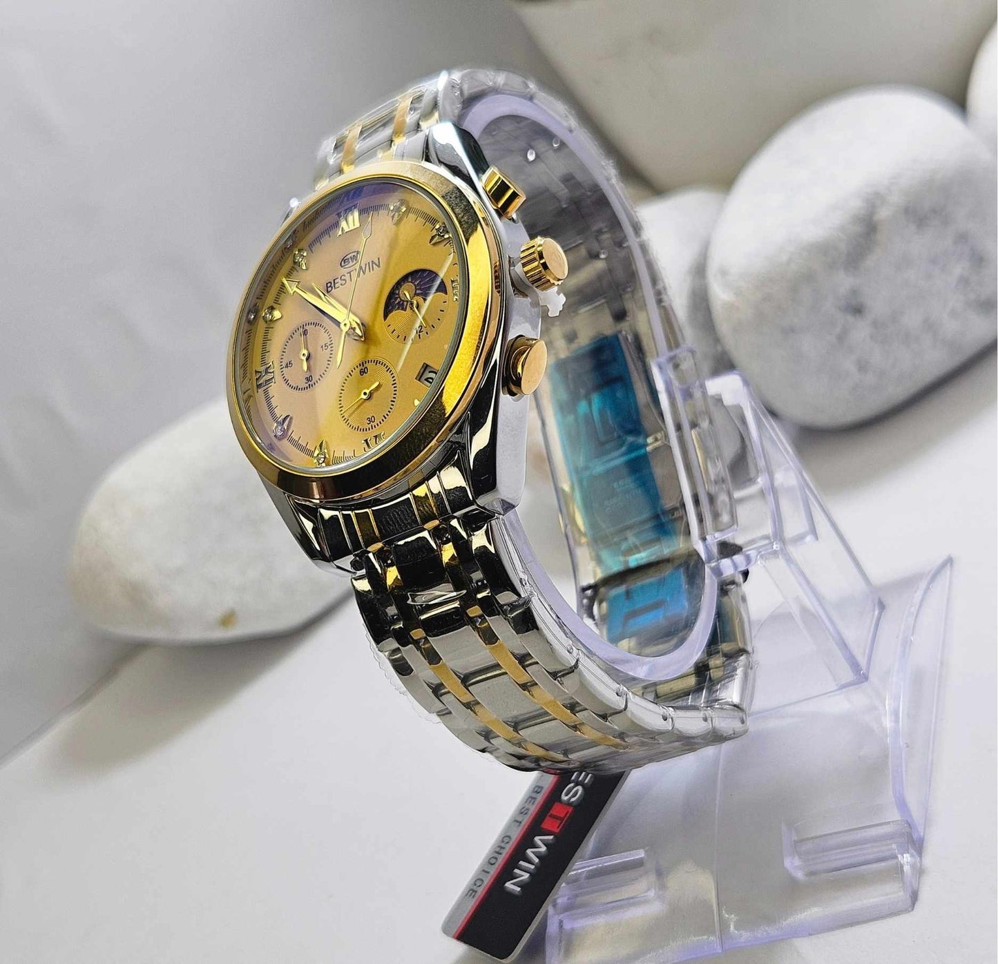Bestwin Branded Gold Chronograph Watch