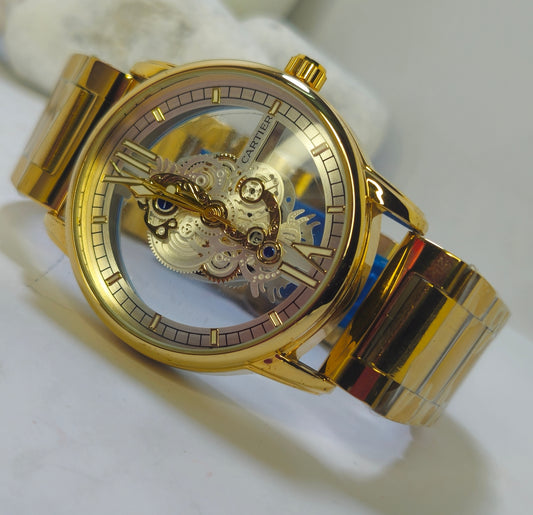 Cartier Golden Watch - Timeless Elegance