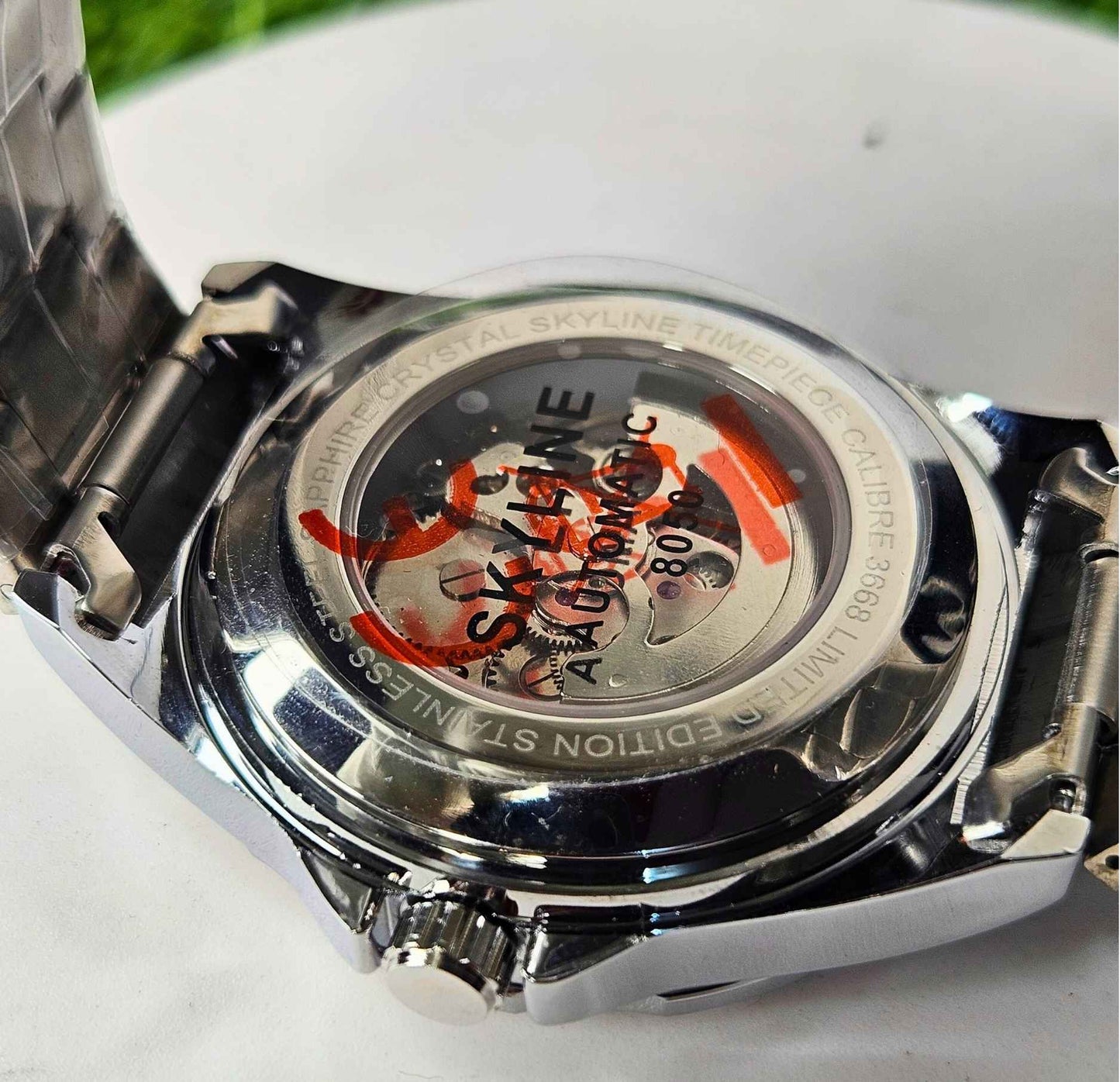 Skyline Automatic Branded Watch Stainless Steel Chain Luxury Edition