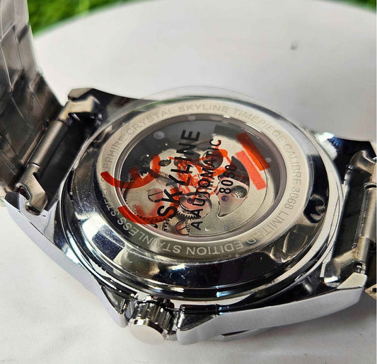 Skyline Automatic Branded Watch Stainless Steel Chain Luxury Edition