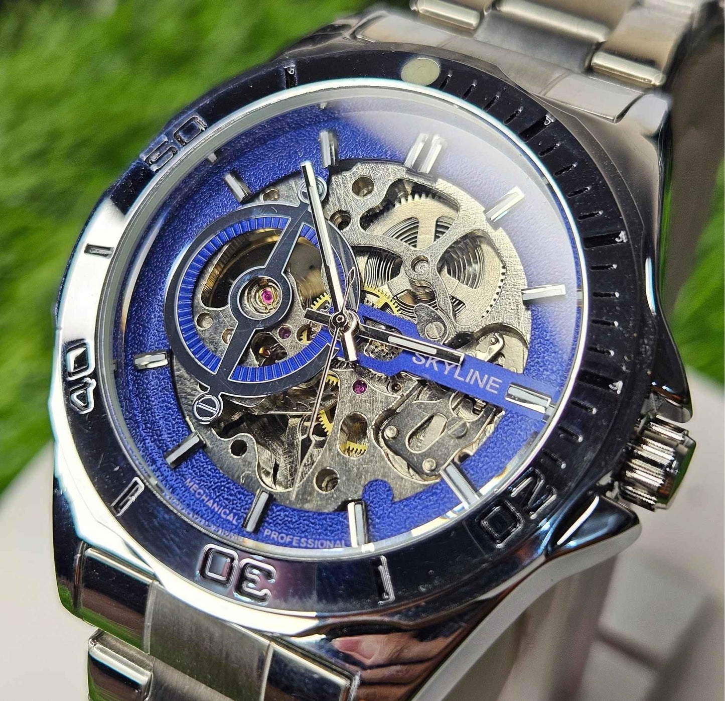 Skyline Automatic Branded Watch Stainless Steel Chain Luxury Edition