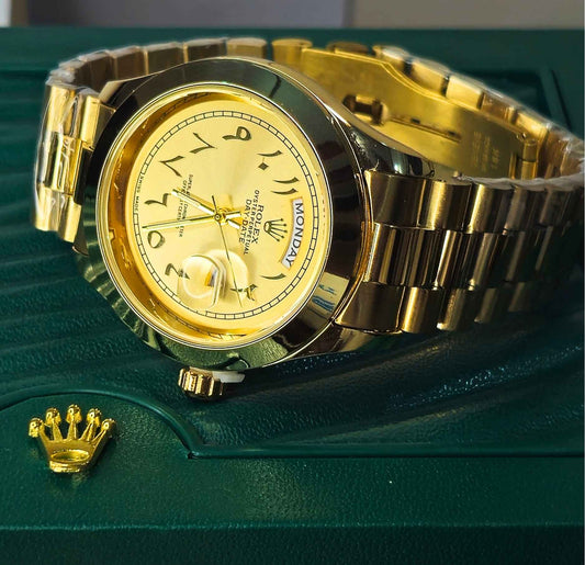 Premium Quality RLX Arabic Dial Date & Day Watch Limited Edition