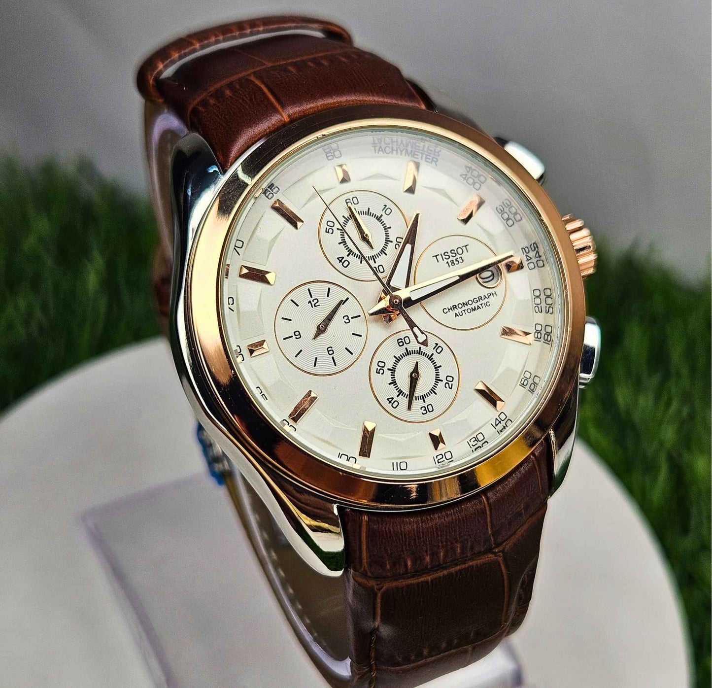 Tissot Chronograph Master Quality Luxury Watch White Dial-Edition