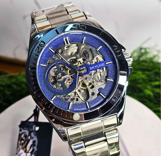 Skyline Automatic Branded Watch Stainless Steel Chain Luxury Edition