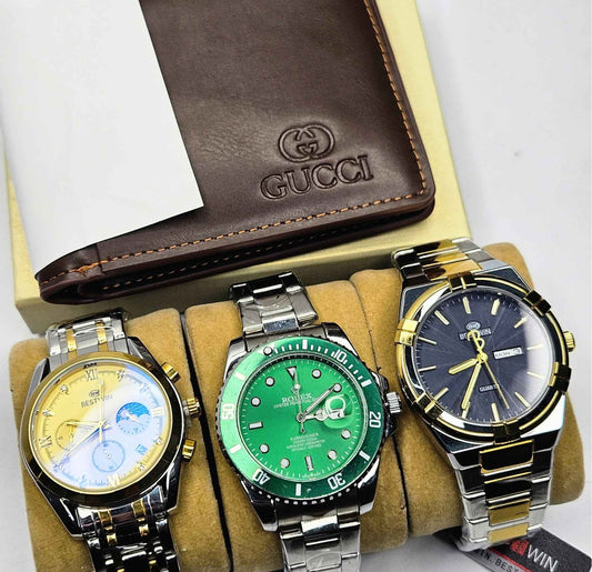 Exclusive Watch Combo Deals! Get 3 stunning watches & 1 Wallet Only in 14,999