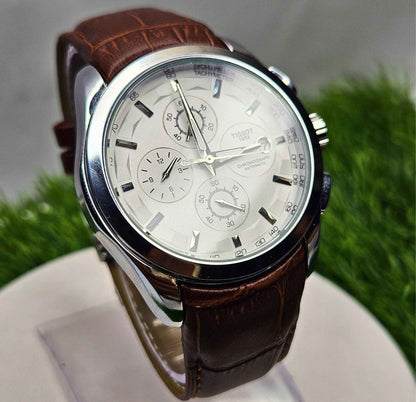 Tissot Chronograph Master Quality Luxury Watch White Dial-Edition