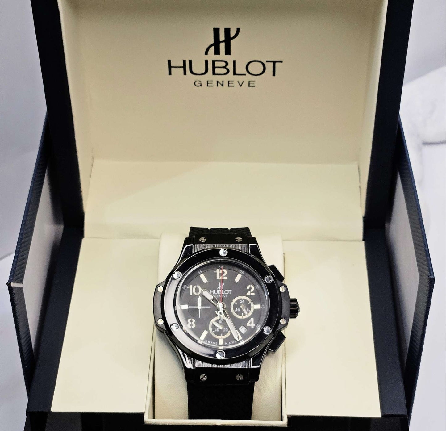 Hublot Genève Chronograph 44mm HUB4100 Branded Luxury Watch