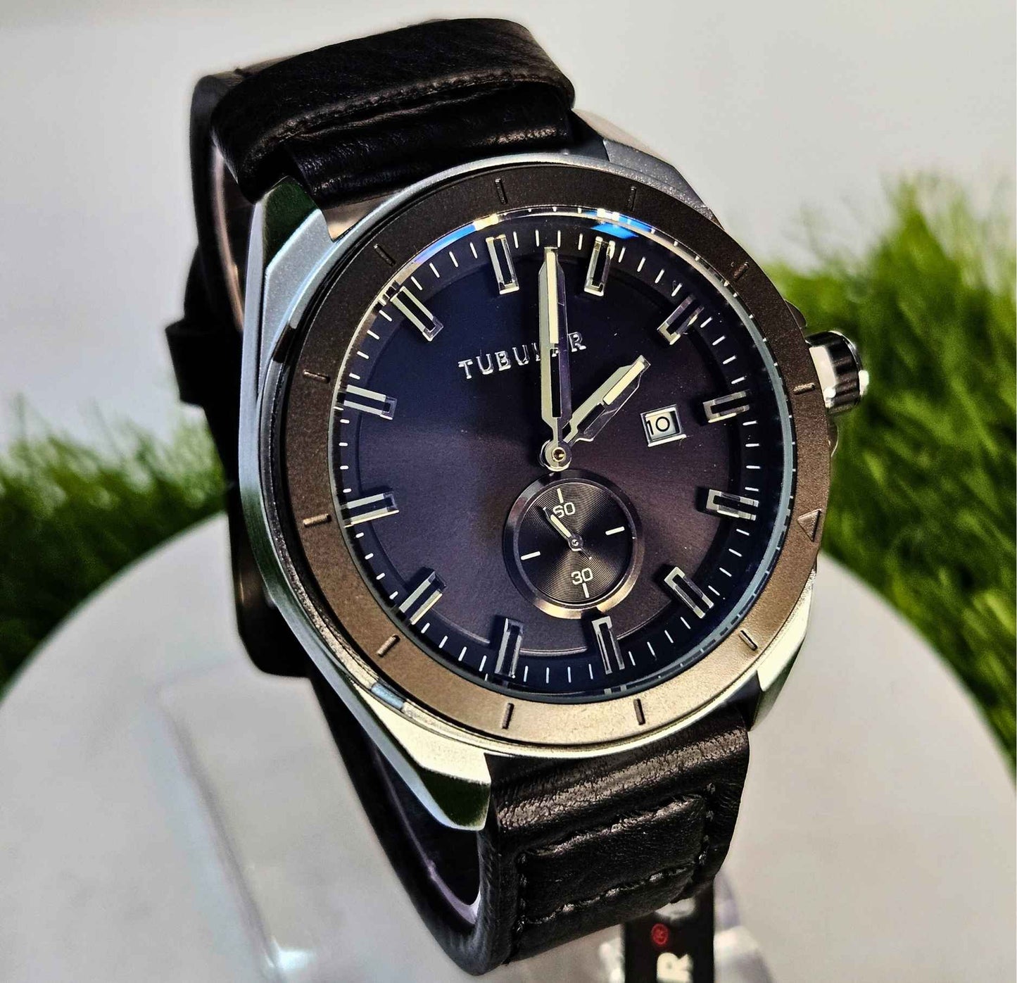 Tubular TB-849721 Branded Luxury Watch with Sub-Second Display Black-Edition