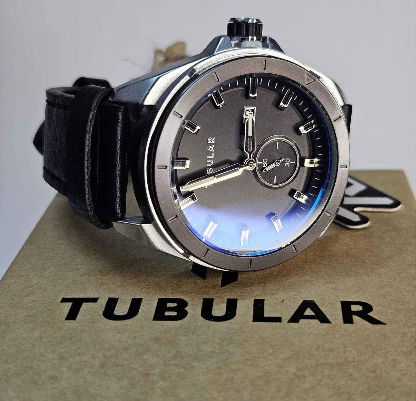 Tubular TB-849721 Branded Luxury Watch with Sub-Second Display Black-Edition