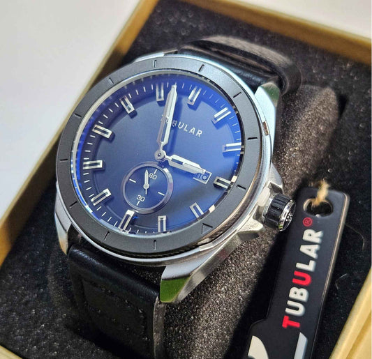 Tubular TB-849721 Branded Luxury Watch with Sub-Second Display Black-Edition