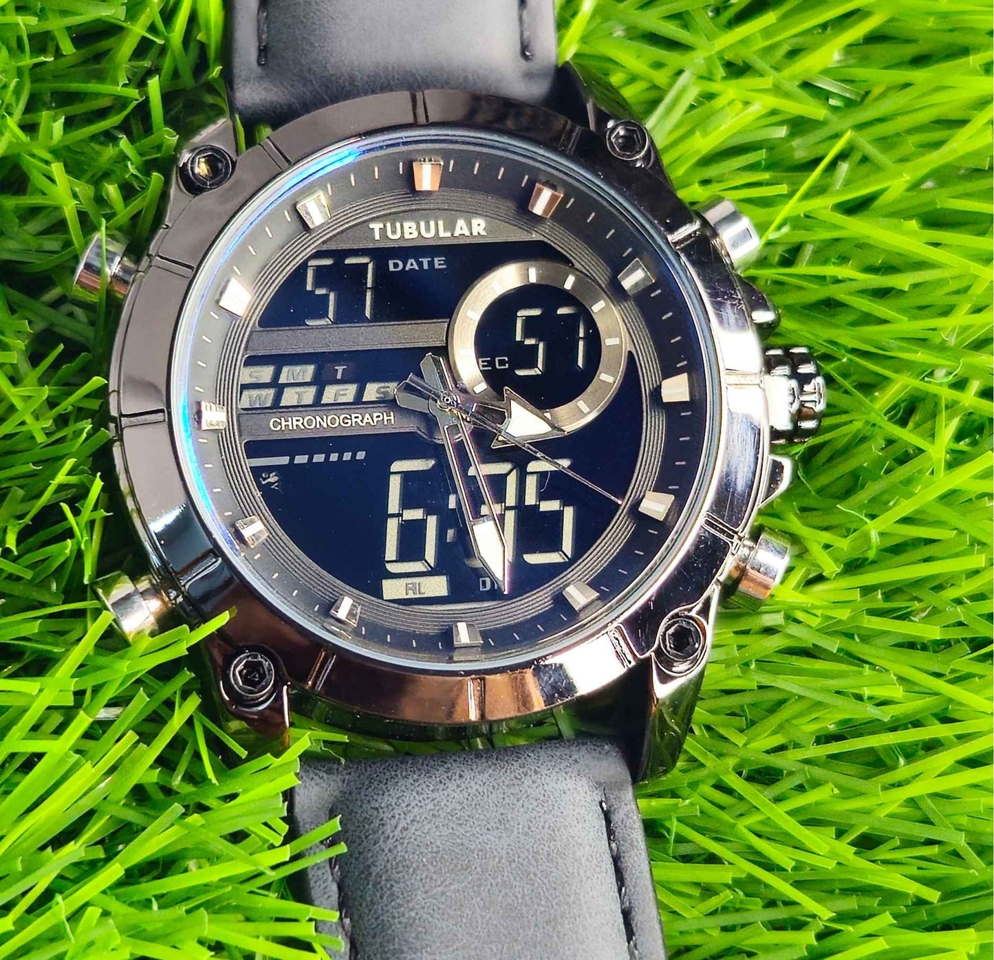 Tubular TB-8765876 Branded Men's Luxury Chronograph Watch Black - Edition