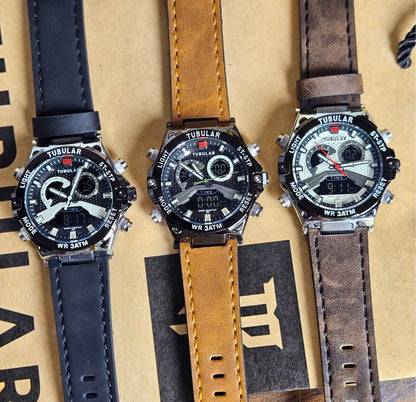 Tubular TB-54660 Branded Men's Chronograph Watch Luxury Edition (Black)