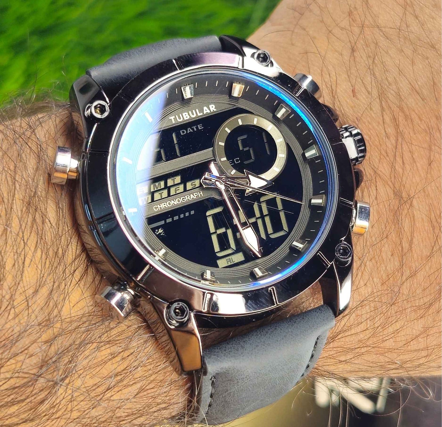 Tubular TB-8765876 Branded Men's Luxury Chronograph Watch Black - Edition