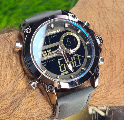 Tubular TB-8765876 Branded Men's Luxury Chronograph Watch Black - Edition