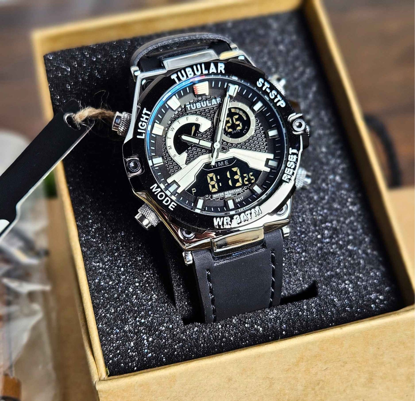Tubular TB-54660 Branded Men's Chronograph Watch Luxury Edition (Black)