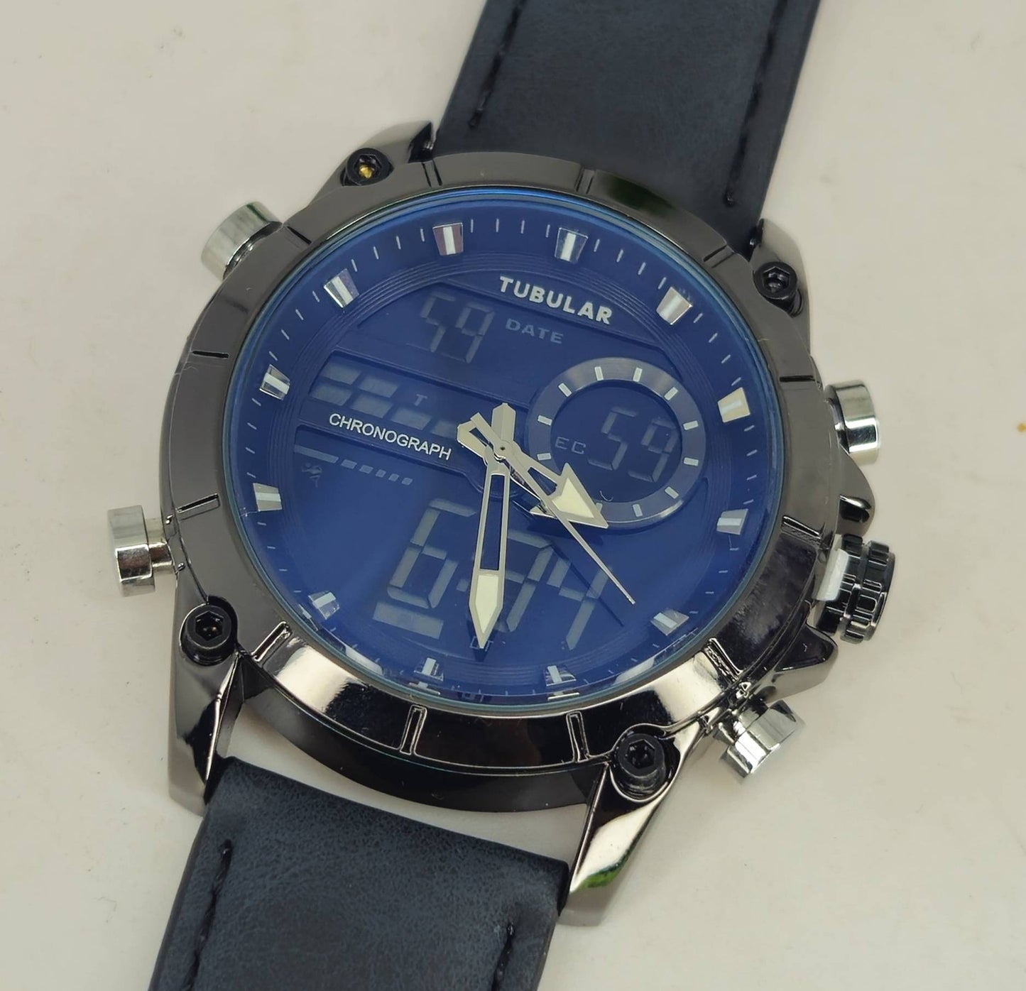 Tubular TB-8765876 Branded Men's Luxury Chronograph Watch Black - Edition