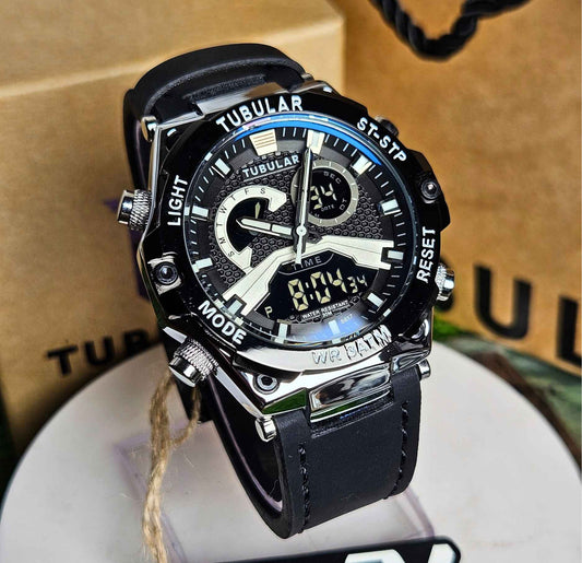 Tubular TB-54660 Branded Men's Chronograph Watch Luxury Edition (Black)