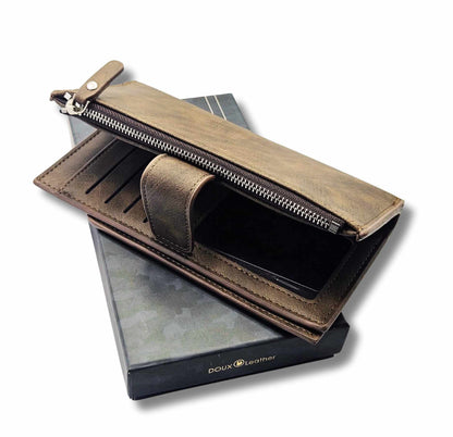 DOUX High Quality Leather Long Wallet Luxury-Edition