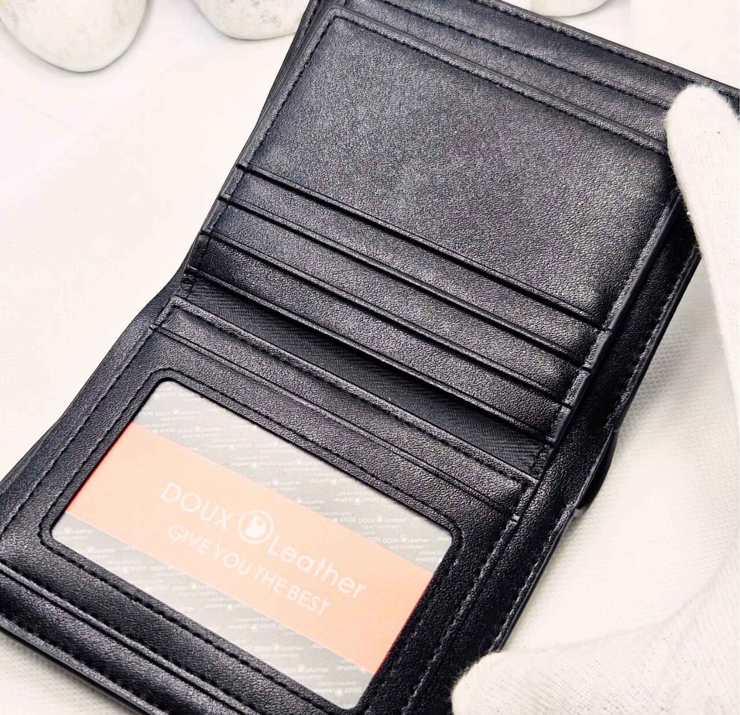 High Quality Doux Men’s Luxury Leather Wallet Black-Edition
