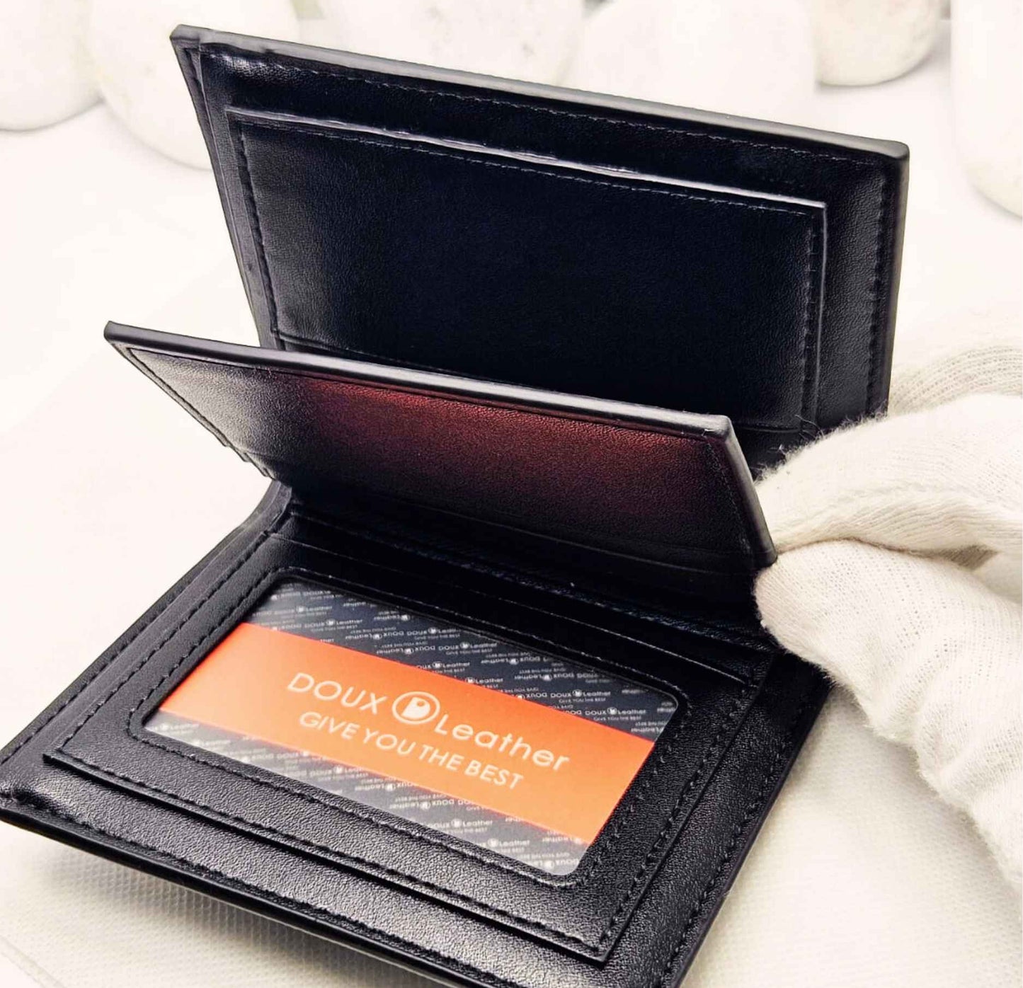 High Quality Doux Men’s Luxury Leather Wallet Black-Edition