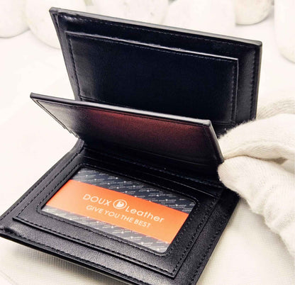 High Quality Doux Men’s Luxury Leather Wallet Black-Edition