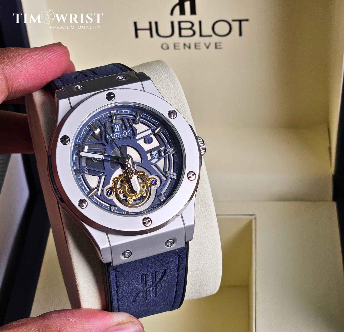 Hublot Geneve (Masterpiece) Inspired Skeleton Dial Watch Limited Edition