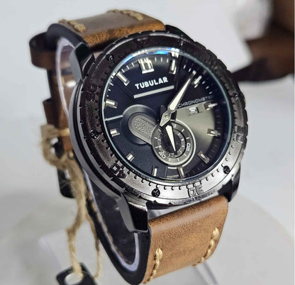 Tubular TB-589657 Branded Luxury Watch with an Elegant Dial and Sub-Second Display