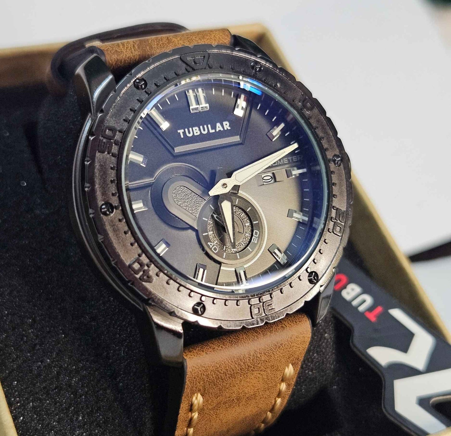 Tubular TB-589657 Branded Luxury Watch with an Elegant Dial and Sub-Second Display