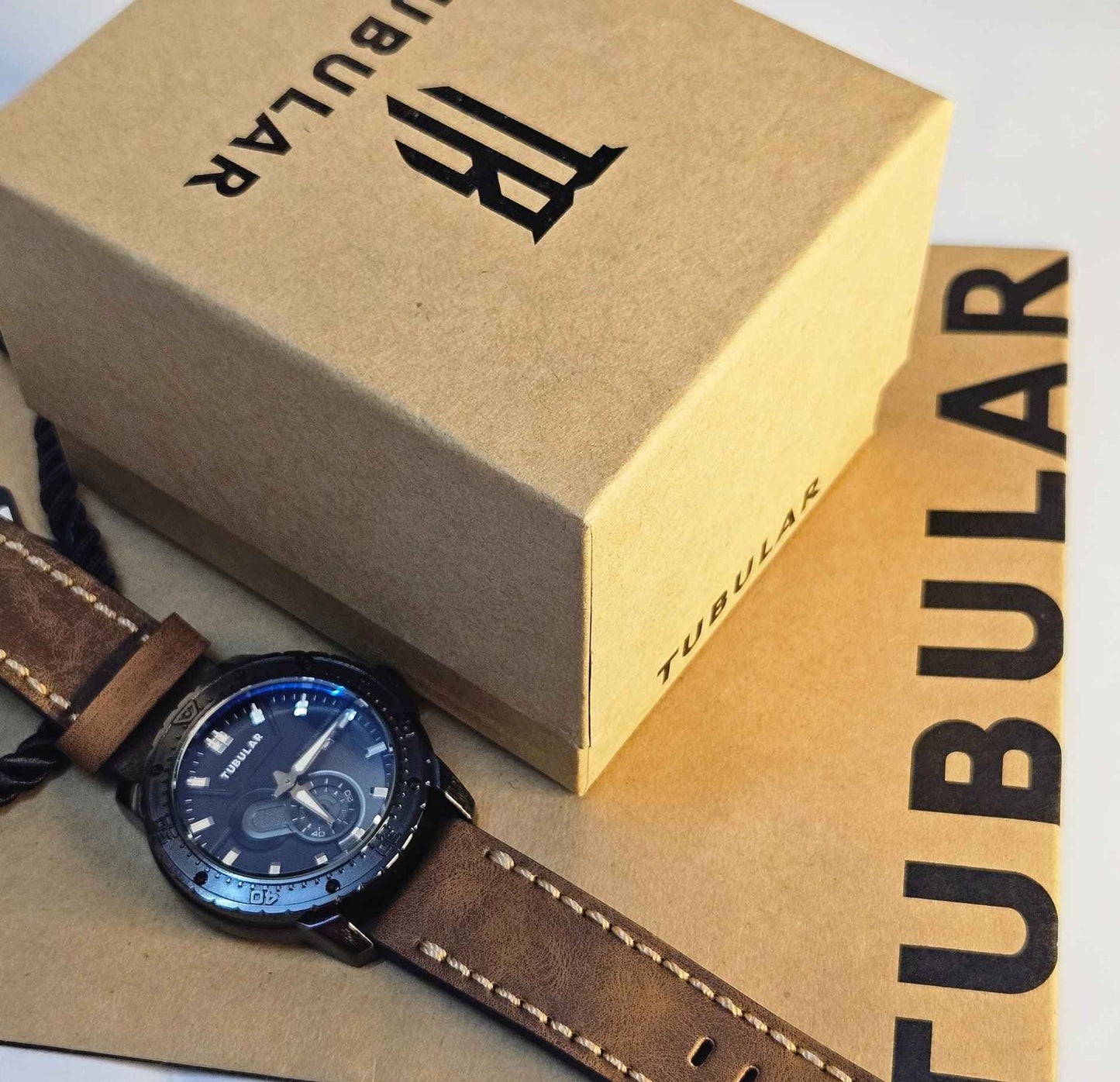 Tubular TB-589657 Branded Luxury Watch with an Elegant Dial and Sub-Second Display