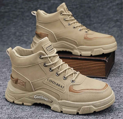 Men's Sneakers Durable Walking Boots Lace-up Boots - Comfortable And Breathable