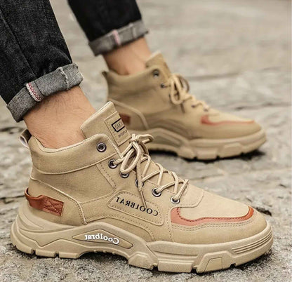 Men's Sneakers Durable Walking Boots Lace-up Boots - Comfortable And Breathable