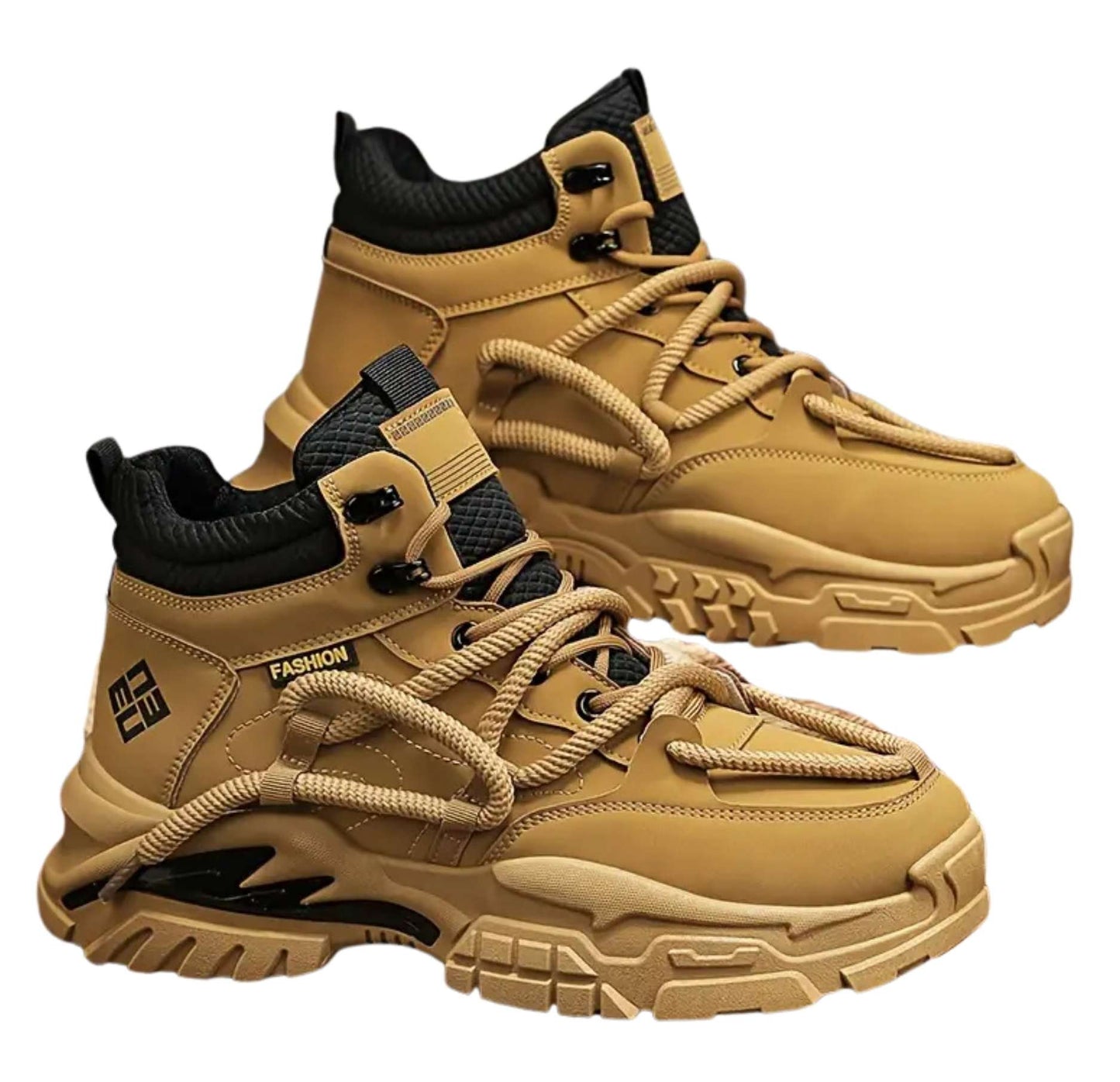 Men's Sneakers High-Top Work Boots, 2024 Fall Vintage Style
